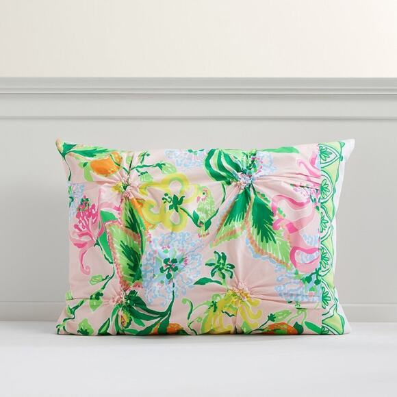 Lilly Pulitzer x Pottery Barn King Duvet Cover + Std Shams Via Amore Floral NWT - Picture 2 of 5